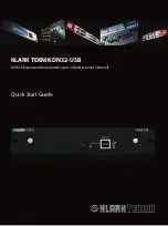 Klark Teknik DN32-USB Quick Start Manual предпросмотр