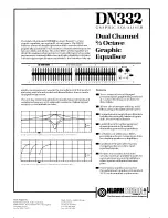 Предварительный просмотр 1 страницы Klark Teknik DN332 Specifications