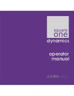 Предварительный просмотр 1 страницы Klark Teknik square one dynamics Operator'S Manual