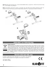 Preview for 3 page of KLAROFIT Spinmin PRO 10030856 Manual