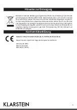 Preview for 6 page of Klarstein 10012349 Manual