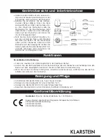 Предварительный просмотр 3 страницы Klarstein 10027702 User Manual