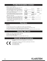 Preview for 5 page of Klarstein 10027702 User Manual