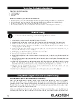 Preview for 5 page of Klarstein 10028436 User Manual