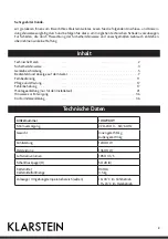 Preview for 2 page of Klarstein 10029809 Manual