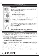 Предварительный просмотр 12 страницы Klarstein 10031667 Instruction Manual