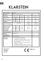 Предварительный просмотр 122 страницы Klarstein 10032580 Instruction Manual