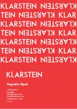 Предварительный просмотр 1 страницы Klarstein VapoAir Opal 10032895 Manual