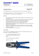 Предварительный просмотр 2 страницы Klauke TEXTRON K 32 Operation Manual