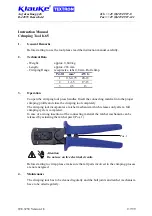 Предварительный просмотр 2 страницы Klauke TEXTRON K 65 Instruction Manual