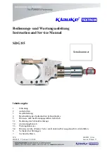 Preview for 1 page of Klauke TEXTRON SDG 85 Instruction And Service Manual