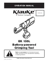 Klauke EK 135L Operation Manual preview