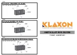 Preview for 2 page of Klaxon G0223IT0231 Installation Manual