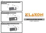 Preview for 2 page of Klaxon G0223IT0279 Installation Manual