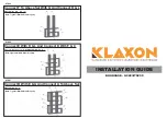 Preview for 2 page of Klaxon G0223IT0299 Installation Manual