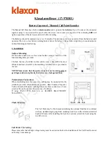 Klaxon Klaxalarm Boxer Manual preview