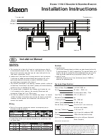 Preview for 2 page of Klaxon Nexus 110 AC Installation Instructions Manual