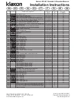 Preview for 1 page of Klaxon Nexus 120 AC Installation Instructions Manual