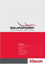 Preview for 1 page of Klaxon Salamander Wire-Free Door Holder User Manual