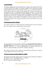 Preview for 2 page of Klaxon TCC-00 Series Installation & Technical Information