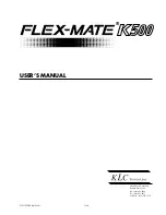 KLC FLEX-MATE K500 User Manual preview