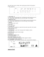 Preview for 3 page of KLD GT5E User Manual