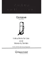 Preview for 1 page of Kleenmaid Concave Instructions For Use And Warranty Details