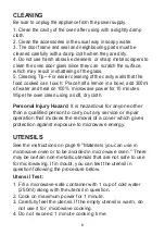 Preview for 10 page of Kleenmaid cooking MWG4512K Instructions For Use And Warranty Details