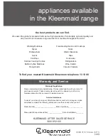 Preview for 28 page of Kleenmaid Dishwasher Collection Instructions For Use Manual