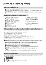 Preview for 11 page of Kleenmaid DW6020XB Instructions For Use And Warranty Details