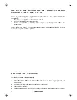 Preview for 4 page of Kleenmaid FEG 900 X Instructions For Use Manual