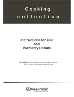 Preview for 1 page of Kleenmaid FEG905X Instructions For Use And Warranty Details