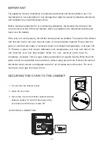 Preview for 11 page of Kleenmaid KCOMF6010 Instructions For Use And Warranty