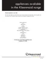 Preview for 28 page of Kleenmaid MWK200 Instructions For Use And Warranty Details