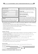 Preview for 11 page of Kleenmaid OCCCAB Operating And Assembly Instructions, Warranty Details