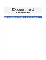 Preview for 1 page of Kleenmaid OMFP6011 Product Documentation