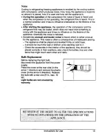 Preview for 14 page of Kleenmaid RRB146 Instructions For Use And Warranty Details