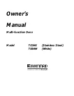 Preview for 1 page of Kleenmaid T054W Owner'S Manual