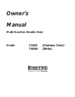 Preview for 1 page of Kleenmaid T055W Owner'S Manual