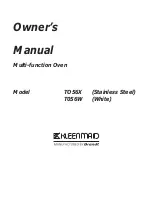 Kleenmaid T056W Owner'S Manual preview