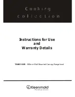 Kleenmaid TAMAYA90 Instructions For Use And Warranty Details preview