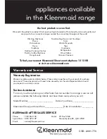 Preview for 20 page of Kleenmaid TO552X Installation And Operating Instructions Manual