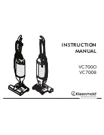 Kleenmaid VC700B Instruction Manual preview