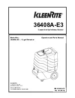 KleenRite 36408A-E3 Operator And Parts Manual preview