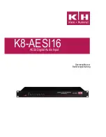 Preview for 1 page of Klein + Hummel K8-AESI16 Operating Manual