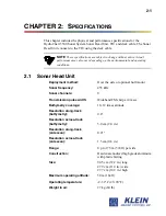 Preview for 21 page of Klein Marine Systems, Inc. HYDROCHART 3500 Operation And Maintenance Manual