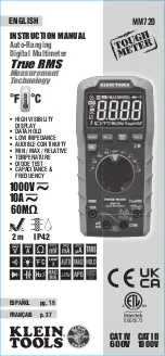 Klein Tools CAT III Instruction Manual preview