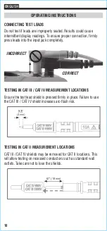 Предварительный просмотр 10 страницы Klein Tools CAT III Instruction Manual