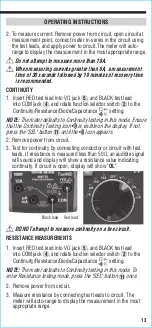 Предварительный просмотр 13 страницы Klein Tools CAT III Instruction Manual