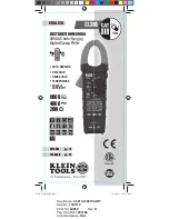 Предварительный просмотр 1 страницы Klein Tools CL210 Instruction Manual